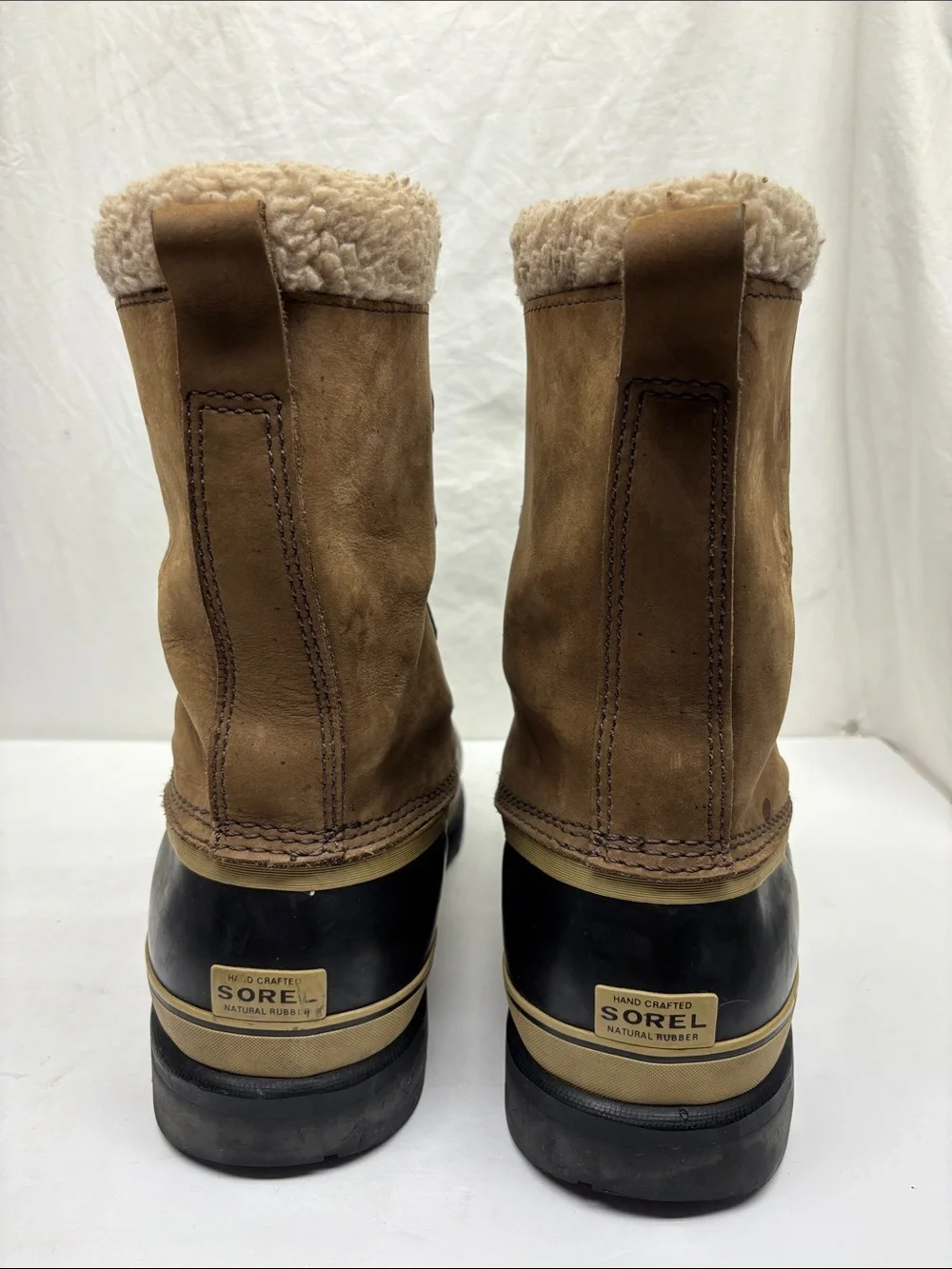 Sorel Caribou Waterproof Men's Tan and Black Winter Boots, SZ 14
